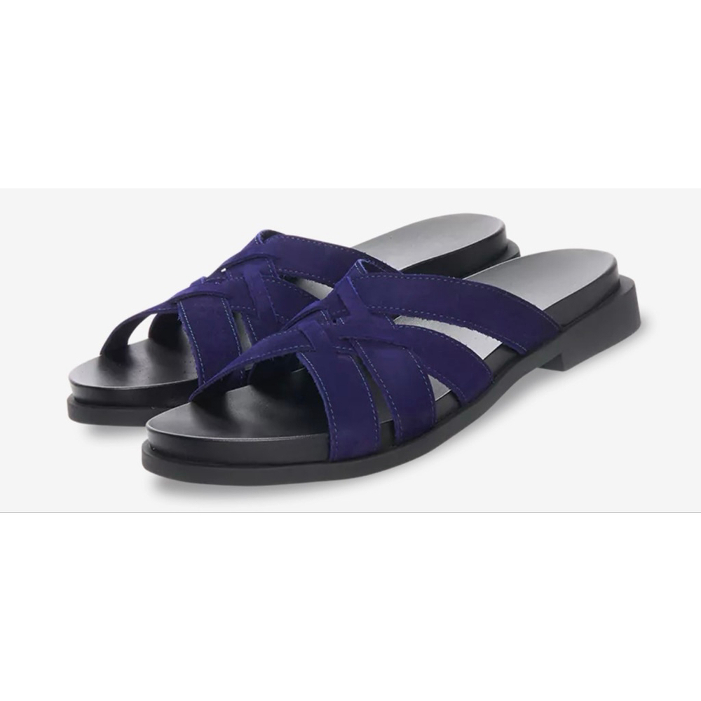 New Women's Arche Makzee Blue Nubuck Leather Slippers 9